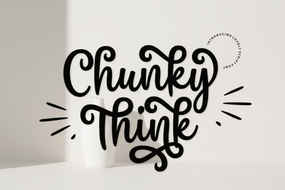 Chunky Think: A Bold Script Typeface for Editorial Design