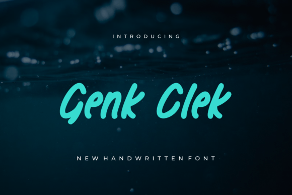 Genk Clek: A Playful Handwritten Typeface for Modern Editorial Design
