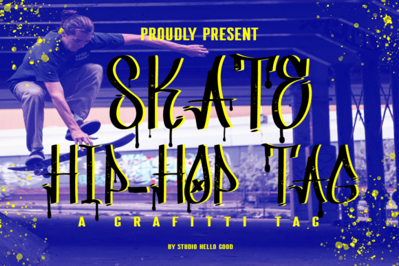 Skate Hip Hop Tag: The Bold Script Font for Urban Editorial Design