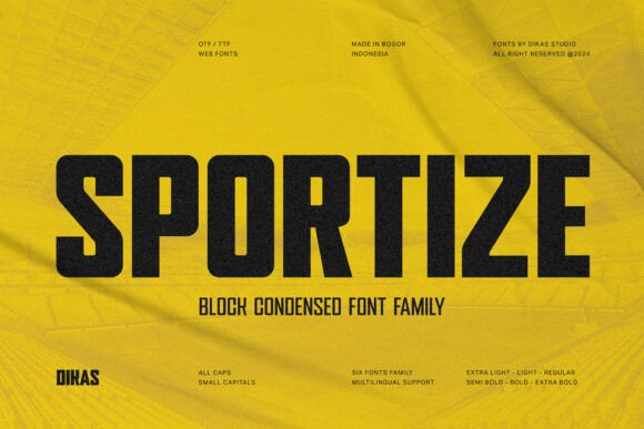Sportize: The Condensed Sans Serif Typeface for Bold Branding
