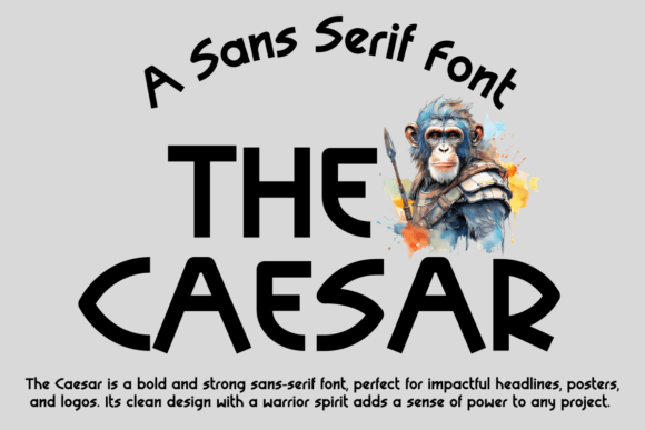 The Caesar: A Bold Sans Serif Font for Crafters and Sellers